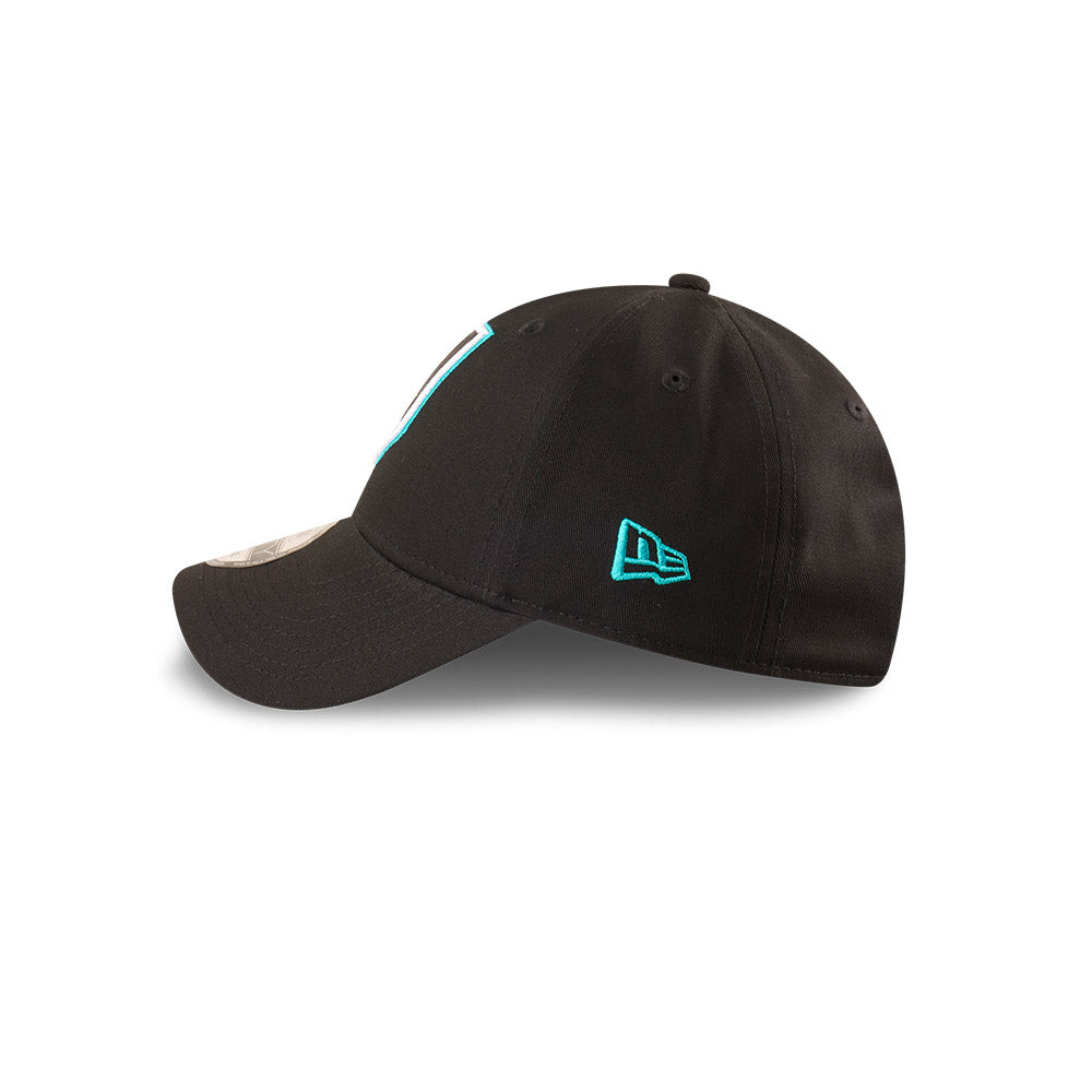 Port Adelaide Power Youth Hat - AFL 2025 Badged Black OTC 9Forty Kids Strapback Cap - New Era